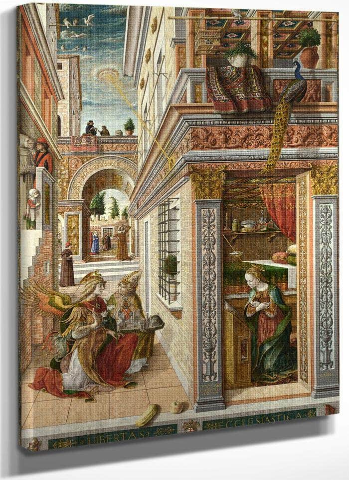 The Annunciation With St Emidius 1486 By Carlo Crivelli Fine Art Print