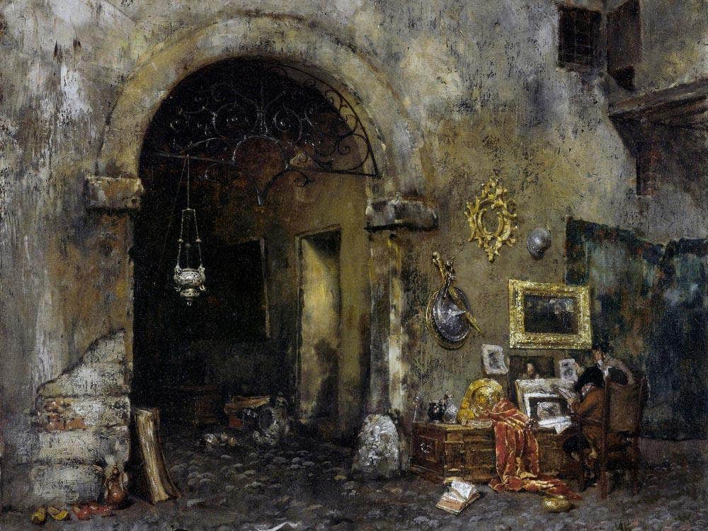 The Antiquary Shop By Chase William Merritt Fine Art Print
