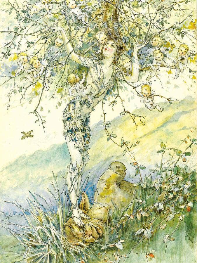 The Apple Tree By William Henry Walker Fine Art Print