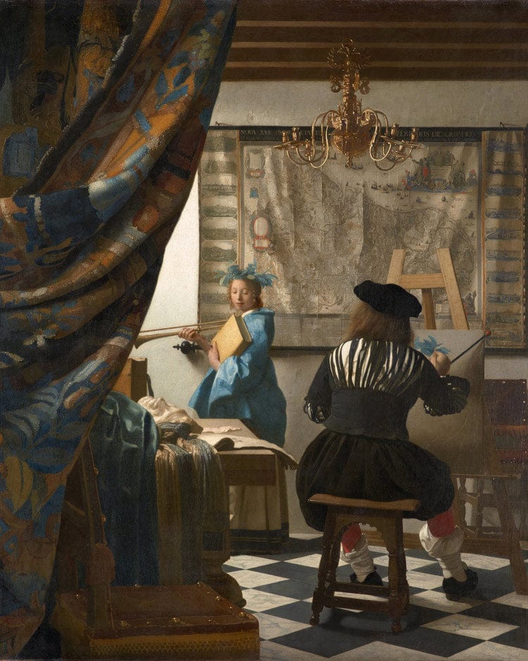 The Art Of Painting 1668 By Johannes Vermeer Fine Art Print