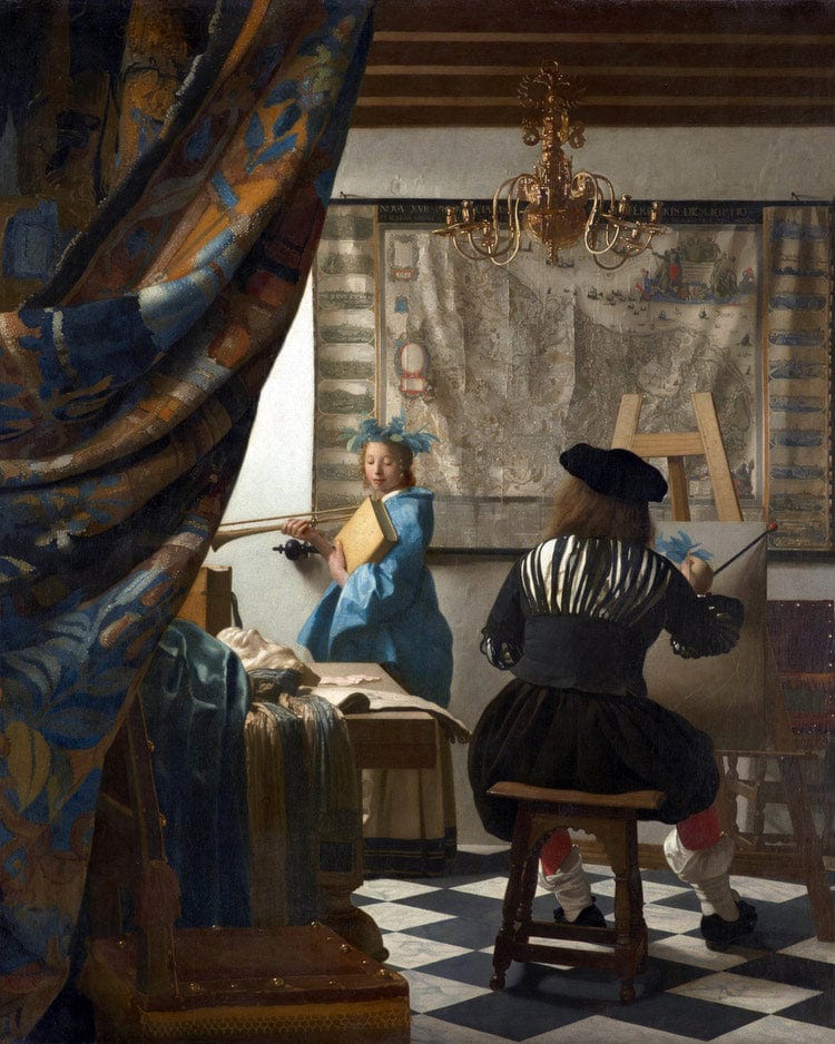 The Art Of Painting By Johannes Vermeer Fine Art Print