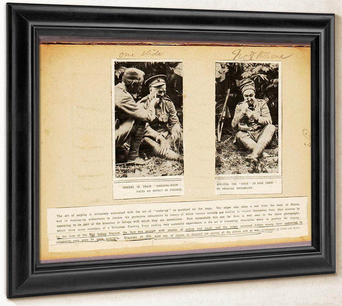 The Art Of Sniping, Study Folder For Book Concealing Coloration In The Animal Kingdom By Abbott Handerson Thayer Fine Art Print