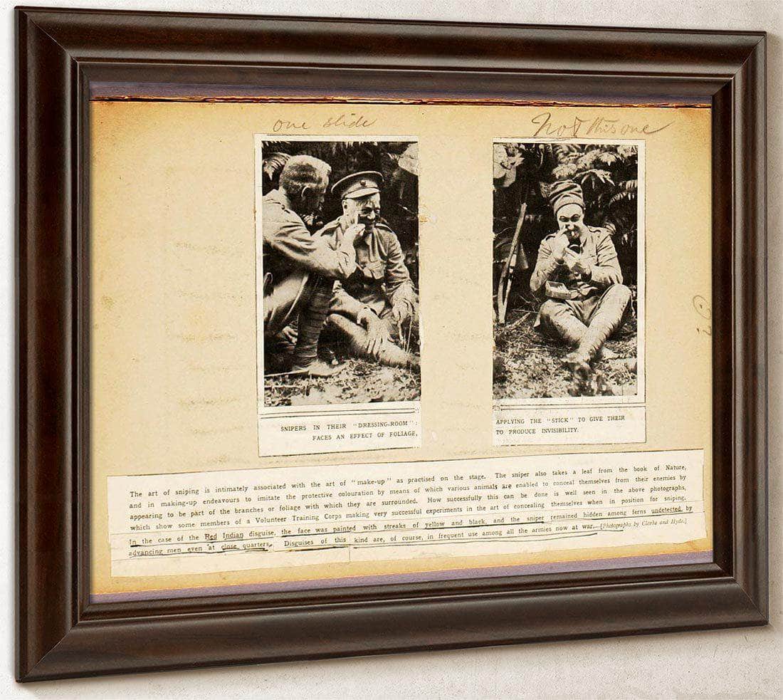 The Art Of Sniping, Study Folder For Book Concealing Coloration In The Animal Kingdom By Abbott Handerson Thayer Fine Art Print