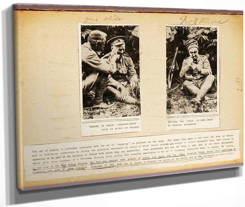 The Art Of Sniping, Study Folder For Book Concealing Coloration In The Animal Kingdom By Abbott Handerson Thayer Fine Art Print