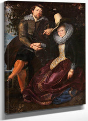 The Artist And His First Wife Isabella Brant In The Honeysuckle Bower By Peter Paul Rubens Fine Art Print