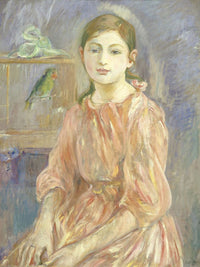 The Artist's Daughter With A Parakeet By Berthe Morisot Fine Art Print