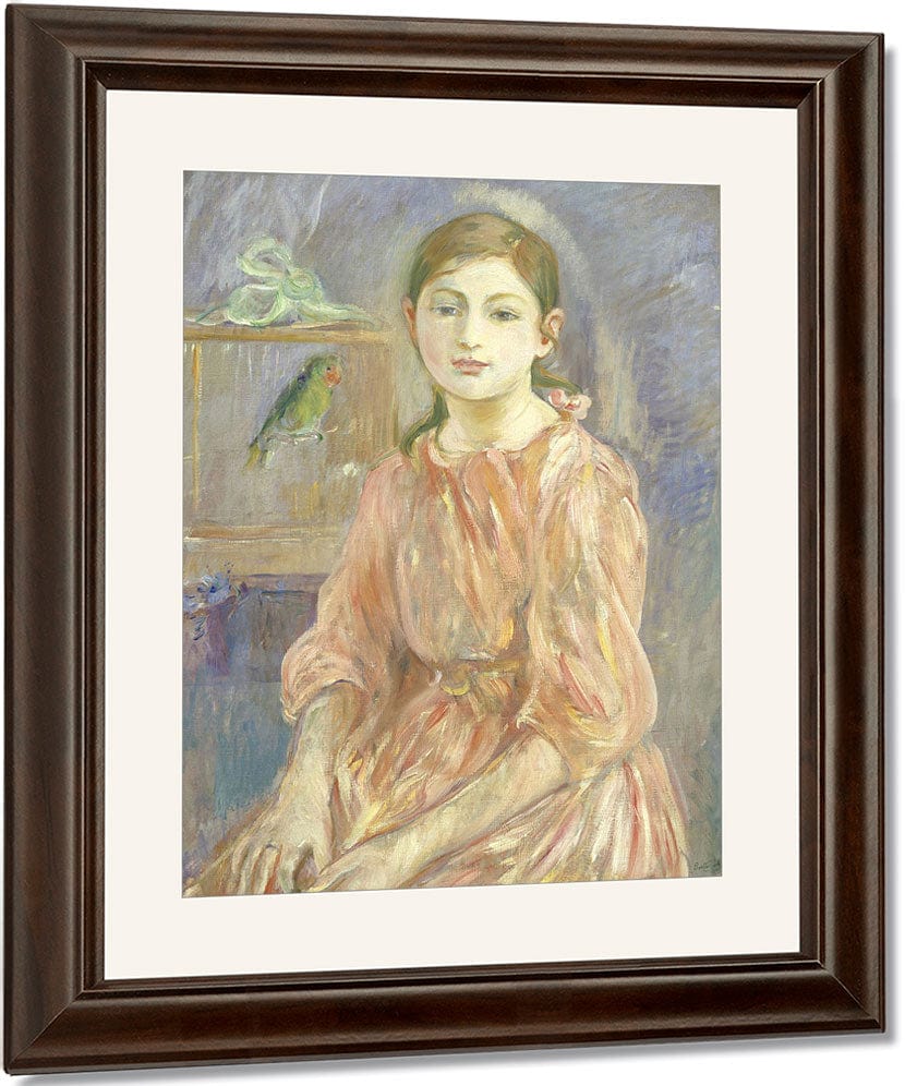 The Artist's Daughter With A Parakeet By Berthe Morisot Fine Art Print