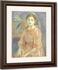 The Artist's Daughter With A Parakeet By Berthe Morisot Fine Art Print