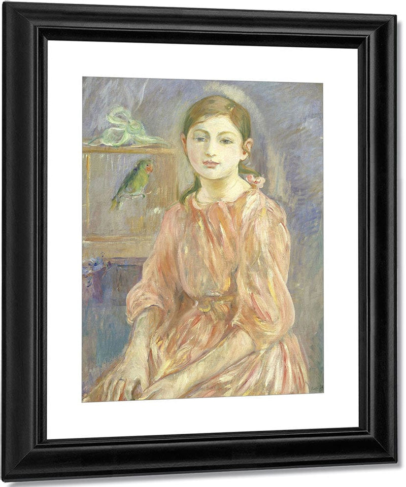 The Artist's Daughter With A Parakeet By Berthe Morisot Fine Art Print