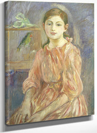 The Artist's Daughter With A Parakeet By Berthe Morisot Fine Art Print