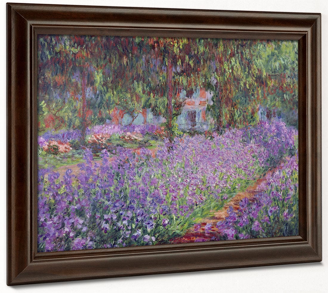 The Artist's Garden At Giverny By Claude Monet Fine Art Print