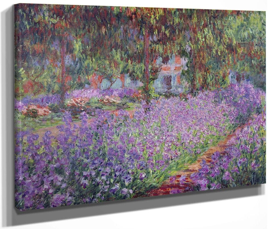 The Artist's Garden At Giverny By Claude Monet Fine Art Print