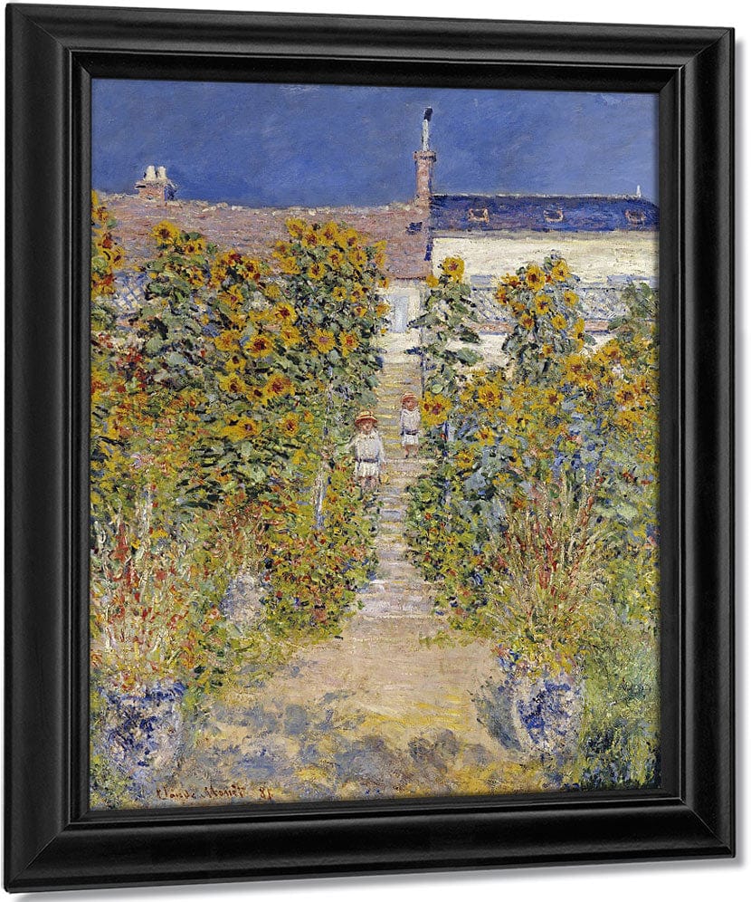 The Artist's Garden At Vetheuil 1 By Claude Monet Fine Art Print