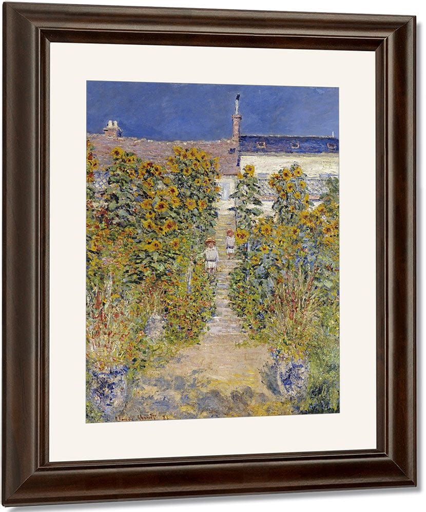 The Artist's Garden At Vetheuil 1 By Claude Monet Fine Art Print