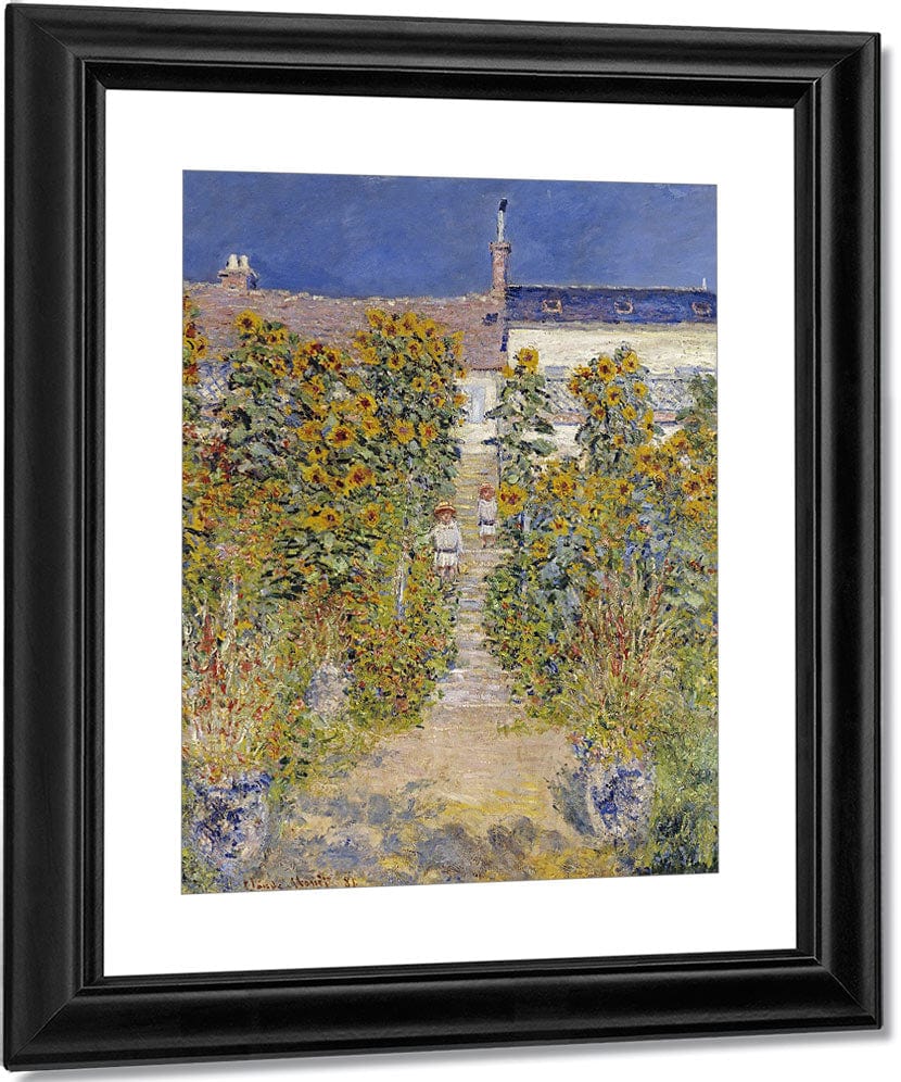 The Artist's Garden At Vetheuil 1 By Claude Monet Fine Art Print
