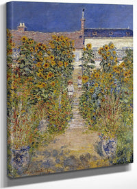 The Artist's Garden At Vetheuil 1 By Claude Monet Fine Art Print