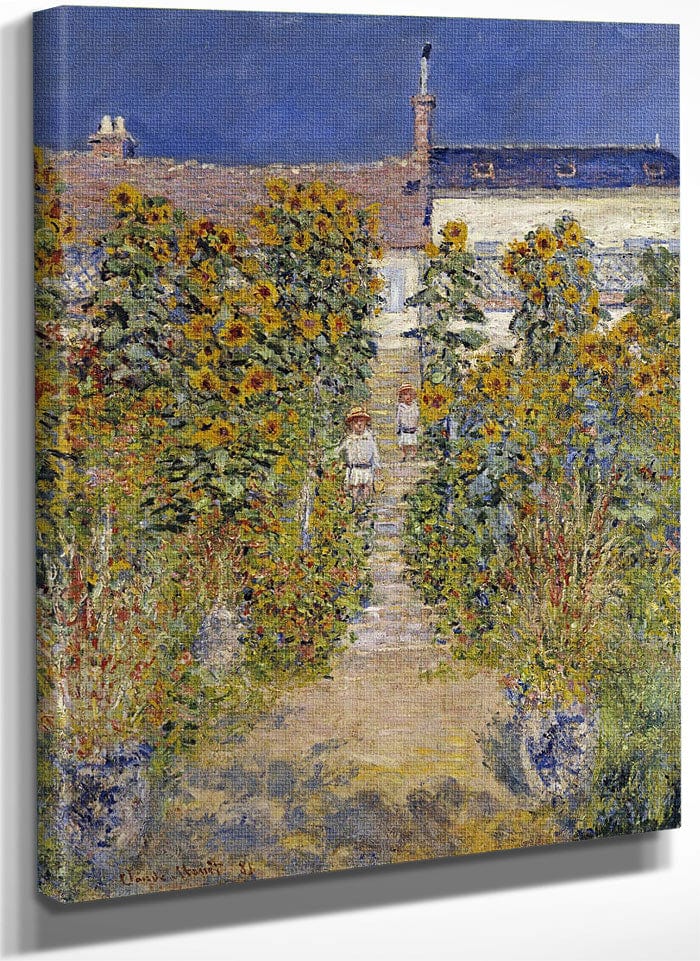 The Artist's Garden At Vetheuil 1 By Claude Monet Fine Art Print