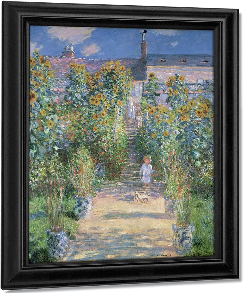The Artist's Garden At Vetheuil By Claude Monet Fine Art Print