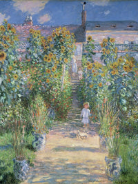 The Artist's Garden At Vetheuil By Claude Monet Fine Art Print