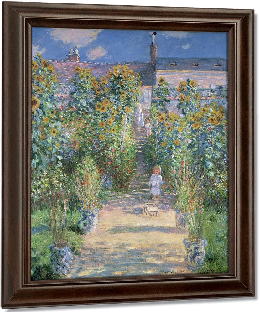 The Artist's Garden At Vetheuil By Claude Monet Fine Art Print