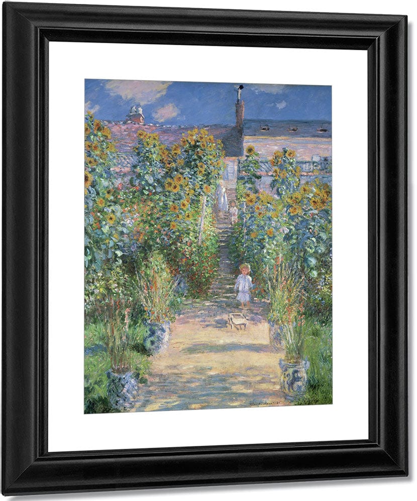 The Artist's Garden At Vetheuil By Claude Monet Fine Art Print