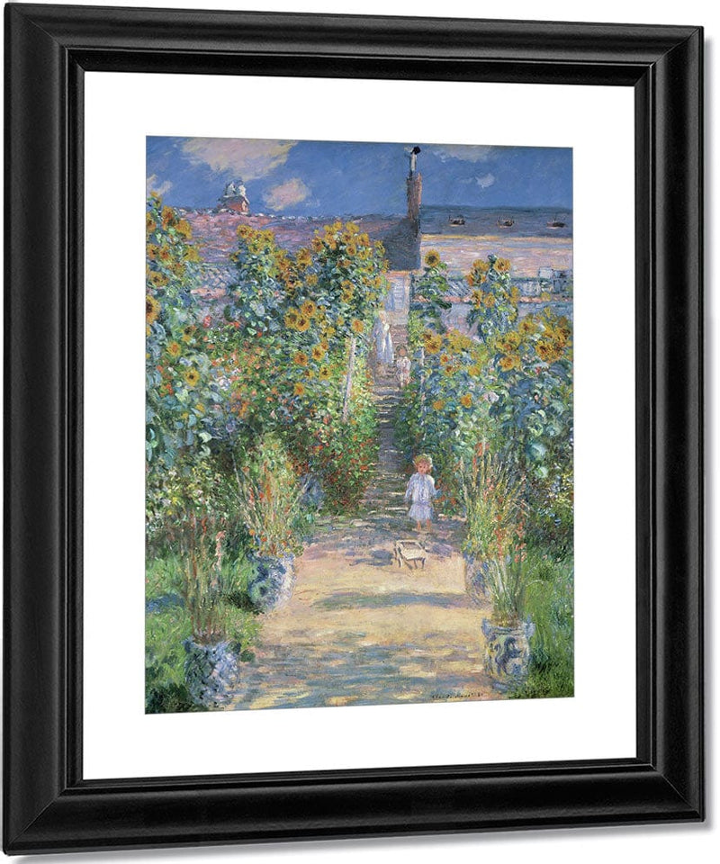 The Artist's Garden At Vetheuil By Claude Monet Fine Art Print