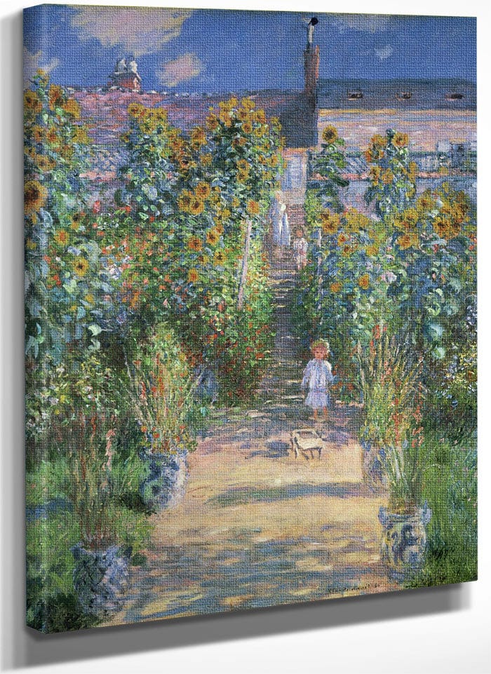 The Artist's Garden At Vetheuil By Claude Monet Fine Art Print