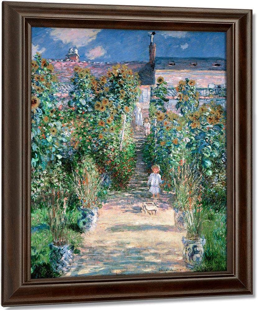The Artist's Garden At Vetheuil By Monet Claude Fine Art Print