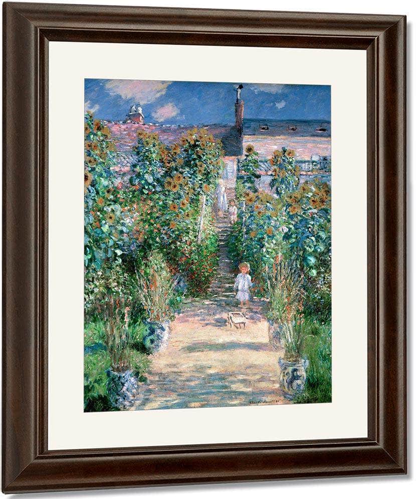 The Artist's Garden At Vetheuil By Monet Claude Fine Art Print