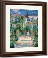 The Artist's Garden At Vetheuil By Monet Claude Fine Art Print