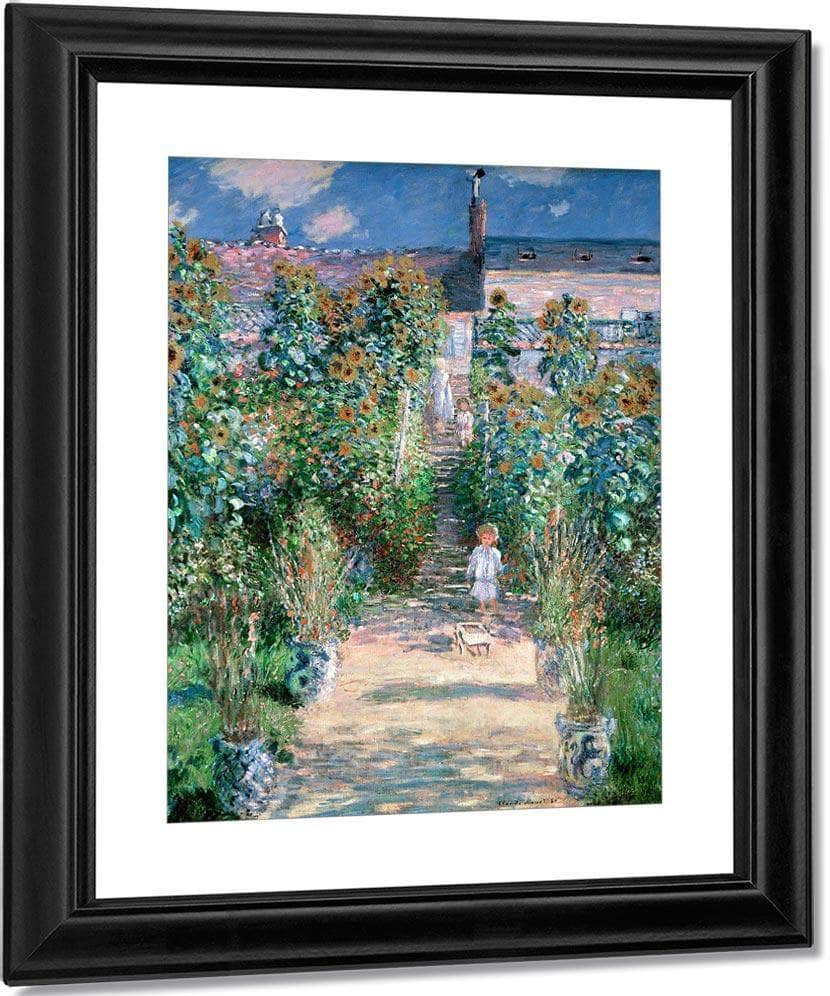 The Artist's Garden At Vetheuil By Monet Claude Fine Art Print