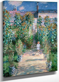 The Artist's Garden At Vetheuil By Monet Claude Fine Art Print