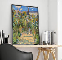 The Artist's Garden At Vetheuil Painting Claude Monet Canvas Art Fine Art Print