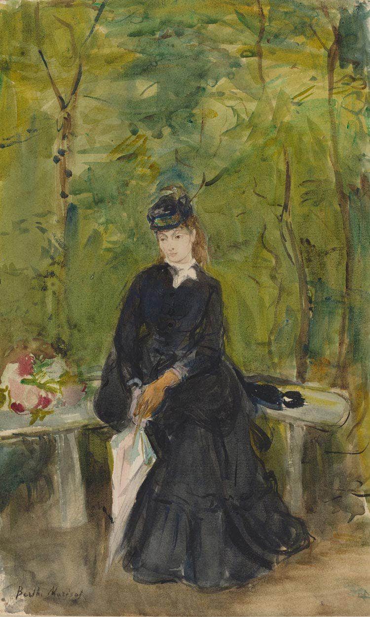 The Artist S Sister Edma Seated In A Park Berthe Morisot Fine Art Print