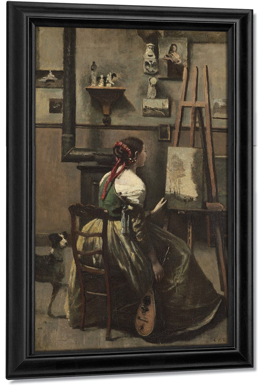 The Artist's Studio 1 By Jean Baptiste Camille Corot Fine Art Print
