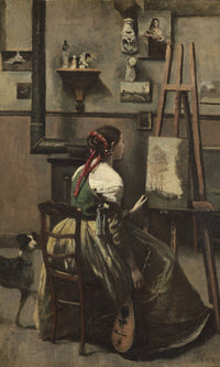 The Artist's Studio 1 By Jean Baptiste Camille Corot Fine Art Print