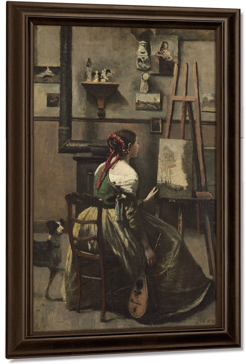 The Artist's Studio 1 By Jean Baptiste Camille Corot Fine Art Print