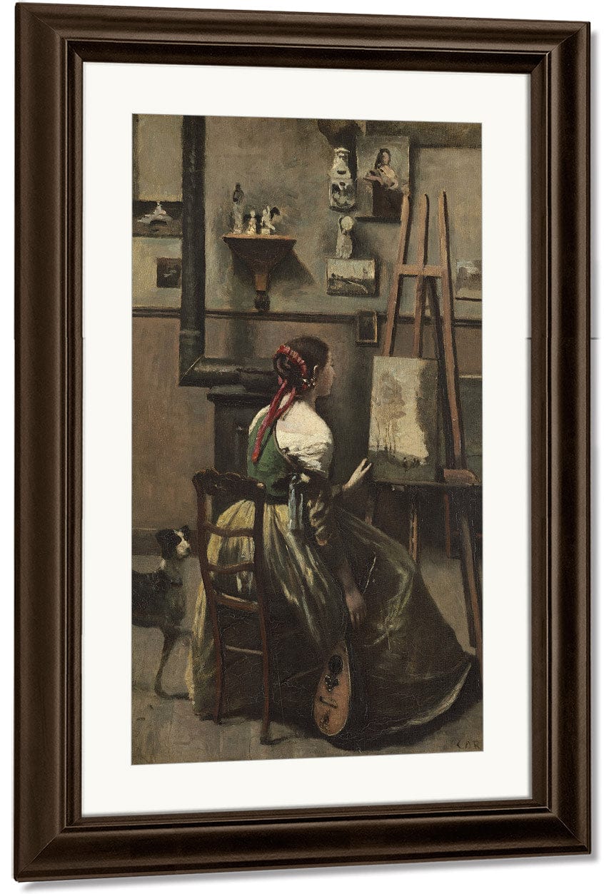 The Artist's Studio 1 By Jean Baptiste Camille Corot Fine Art Print