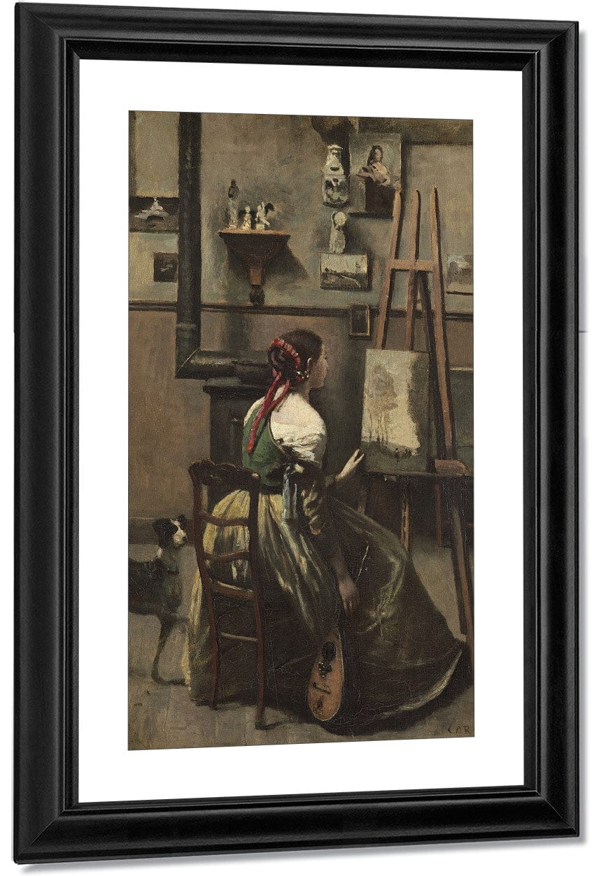The Artist's Studio 1 By Jean Baptiste Camille Corot Fine Art Print