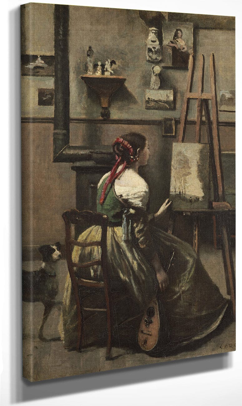 The Artist's Studio 1 By Jean Baptiste Camille Corot Fine Art Print