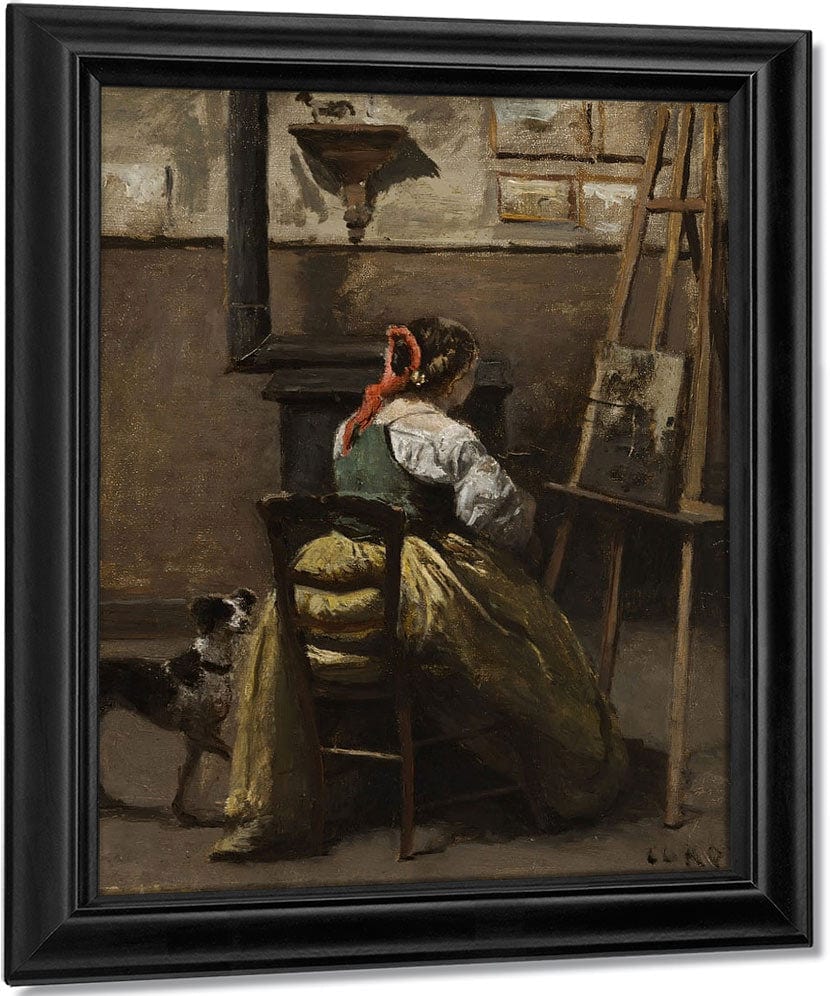 The Artist's Studio By Jean Baptiste Camille Corot Fine Art Print