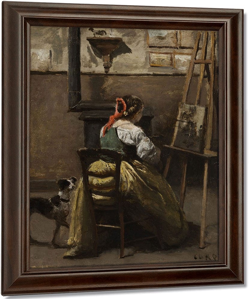 The Artist's Studio By Jean Baptiste Camille Corot Fine Art Print