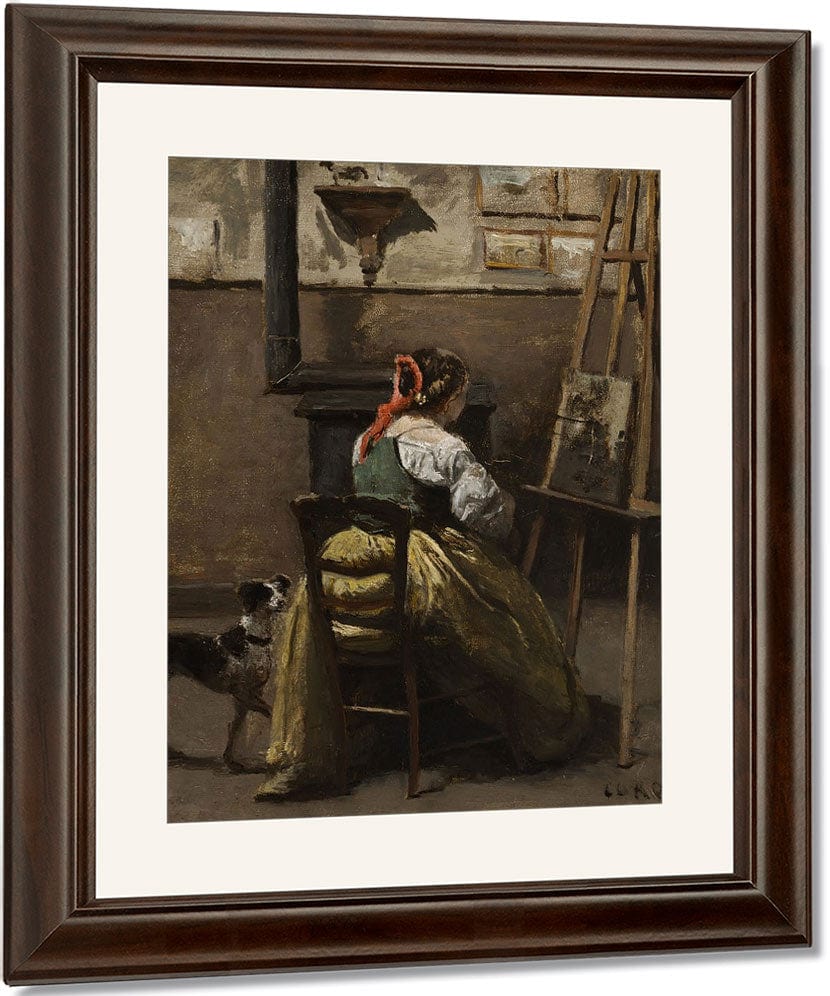 The Artist's Studio By Jean Baptiste Camille Corot Fine Art Print