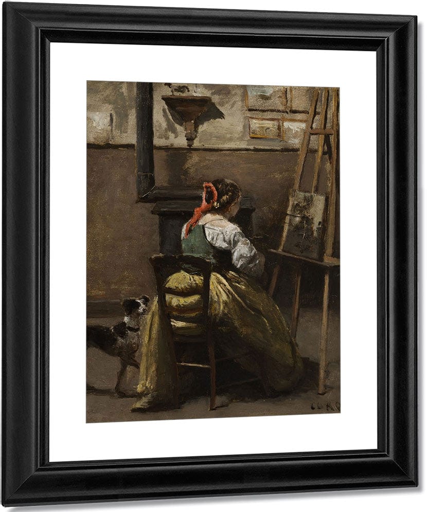 The Artist's Studio By Jean Baptiste Camille Corot Fine Art Print