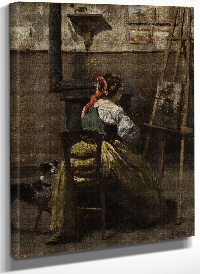 The Artist's Studio By Jean Baptiste Camille Corot Fine Art Print