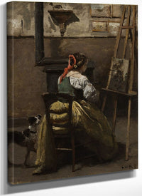 The Artist's Studio By Jean Baptiste Camille Corot Fine Art Print
