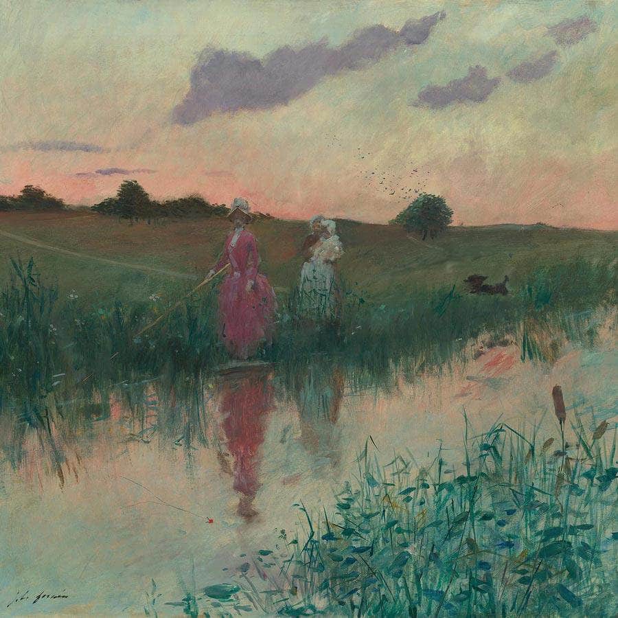 The Artist S Wife Fishing Jean Louis Forain Fine Art Print