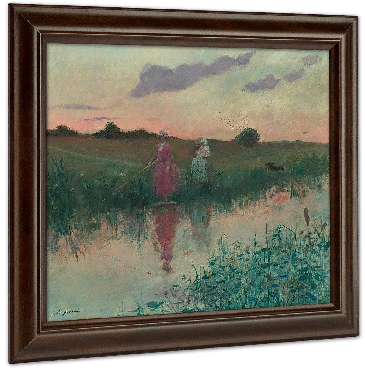 The Artist S Wife Fishing Jean Louis Forain Fine Art Print