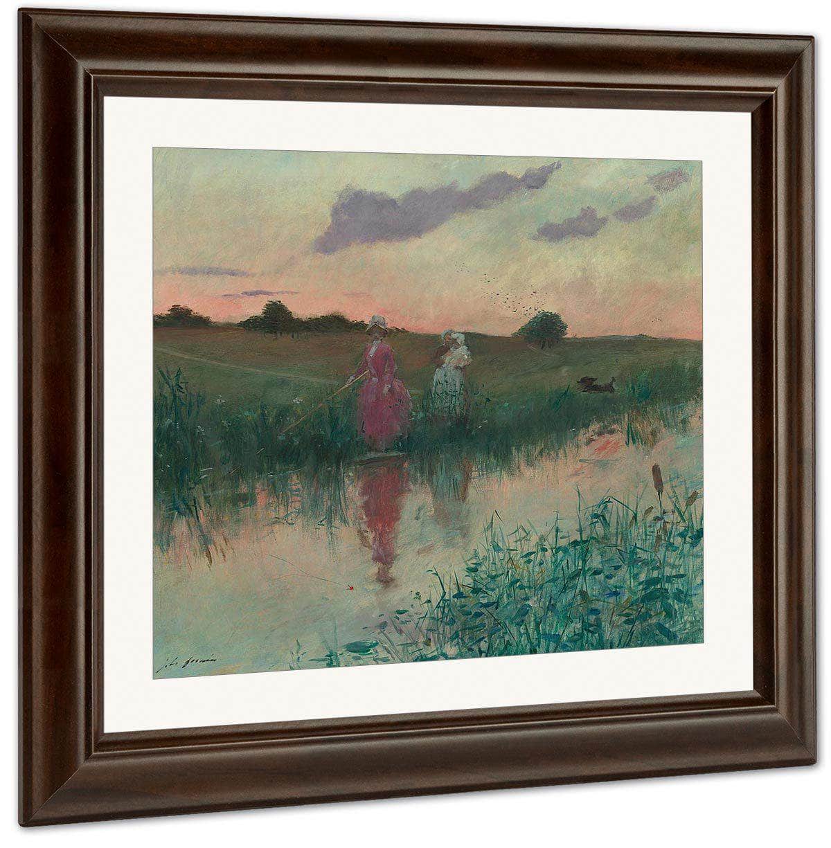 The Artist S Wife Fishing Jean Louis Forain Fine Art Print