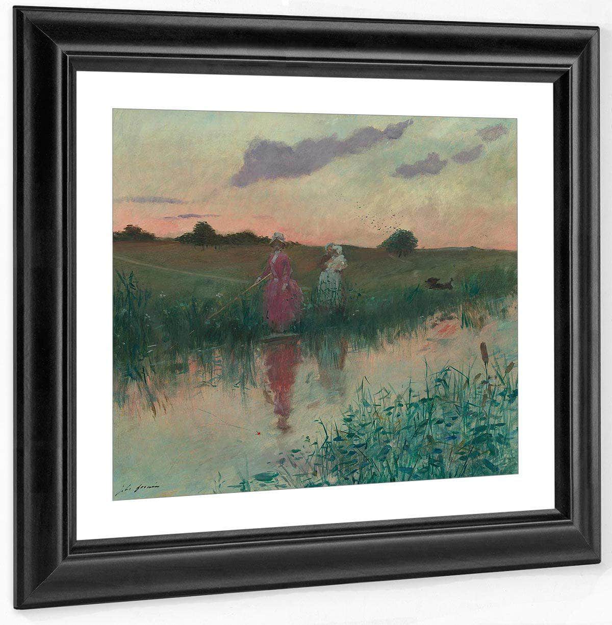 The Artist S Wife Fishing Jean Louis Forain Fine Art Print